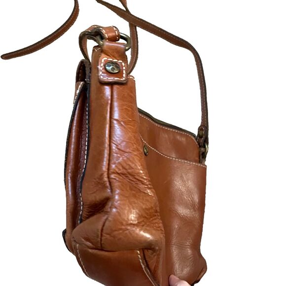 Patricia Nash Avellino Brown Leather Crossbody Bag - Picture 7 of 11
